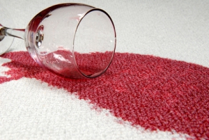 Spilled Wine Stubborn Carpet Stain